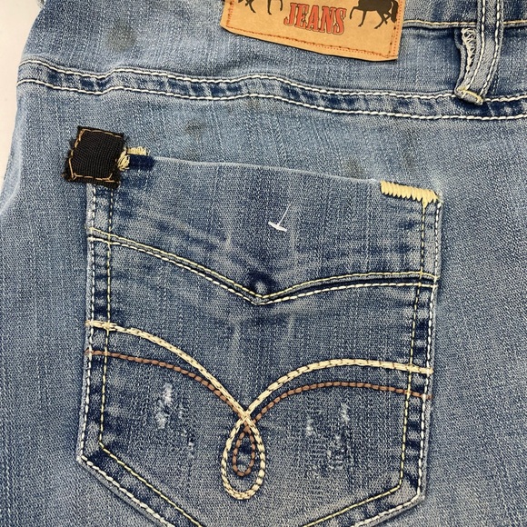 Ross Thomson Denim Jeans Blue Faded Distressed Straight NWT Men's 40 W x 29* - Picture 11 of 12